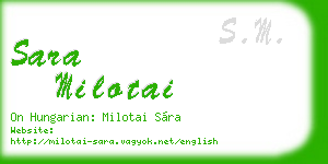 sara milotai business card